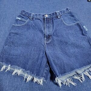 Southpole Denim Shorts Frayed Hem Graffiti Character Print Size 31"